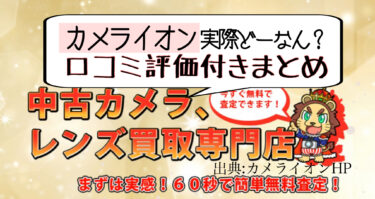 百獣のカメラ買取王カメライオン口コミ・まとめ【高額買取】